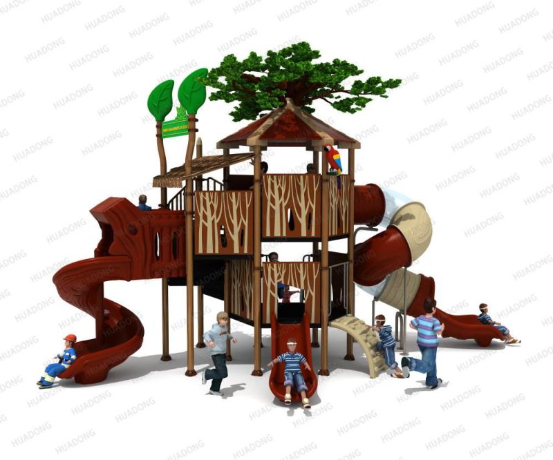 PE Plate Series Kids Playground Outdoor Slide Equipment