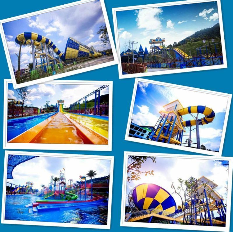 Water Slide Material FRP Playground Amusement Equipment Slide Outdoor Adults Pools Swimming Outdoor with Racing Slide for Competition