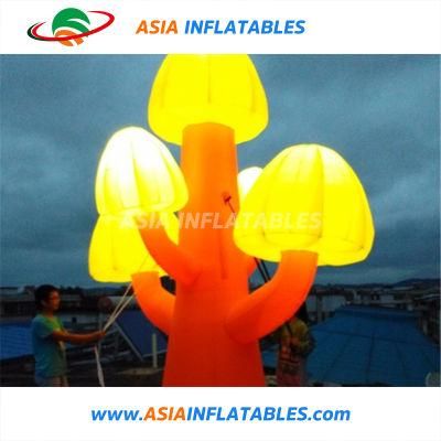 3m Advertising Inflatable 16 Colors Change LED Light Inflatable Mushroom
