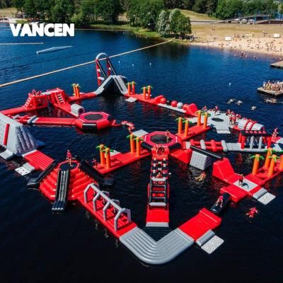 55X43 Meters Adults Giant Inflatable Floating Water Park for Adults Open Water Energy Challenge Activities Amusement Aqua Park