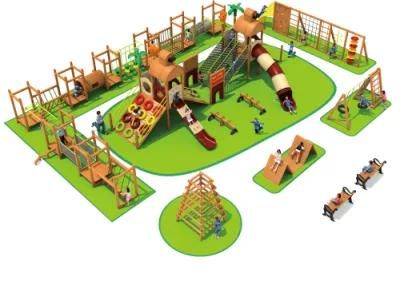 Customized of Kids Outdoor/Indoor Playground Slide Hottest Wooden Climbing Structure Nature Park Anticorrosive Wood