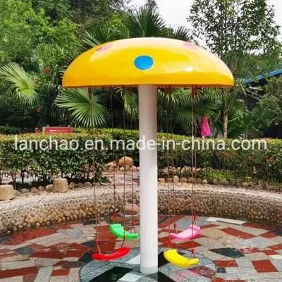 Aqua Park Spray Water Mushroom with Swing for Children Playground