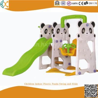Children Indoor Plastic Panda Swing and Slide