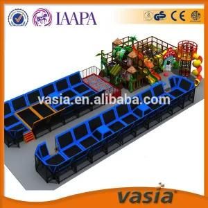 Children Indoor Amusement Park with Big Long Bungee Trampolines