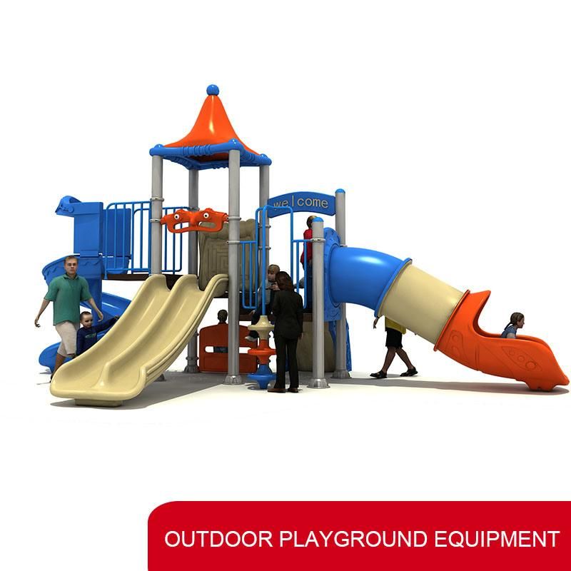 2022 Kindergarten Outdoor Plastic Playground Equipment Set with Slide for Children