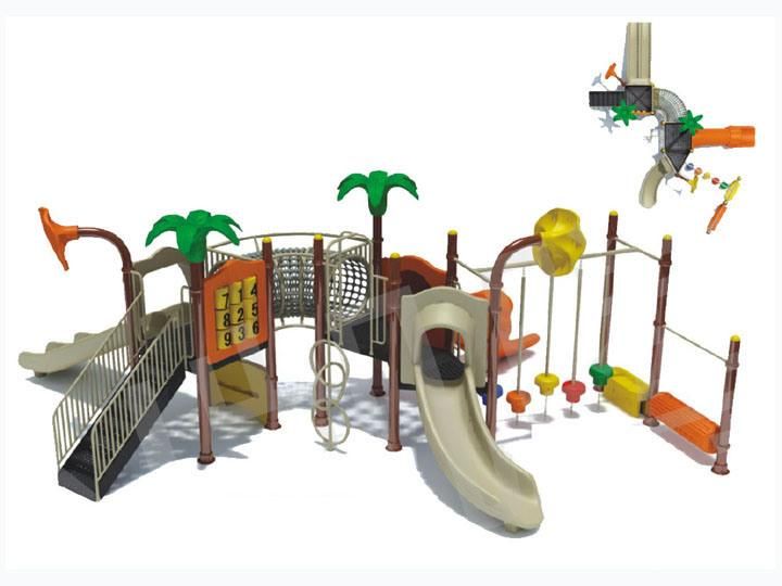 Plastic Backyard Playground Equipment Outdoor Kids Slide and Swing