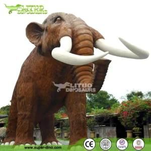 Artificial Life Size Mammoth Model
