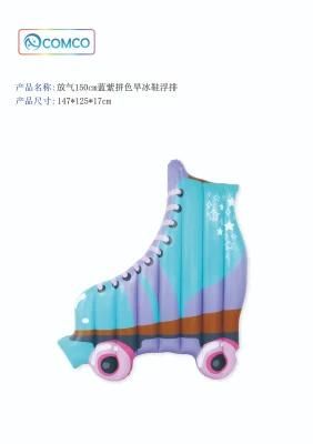 Deflated 150cm Blue and Purple Color Matching Roller Skates Float