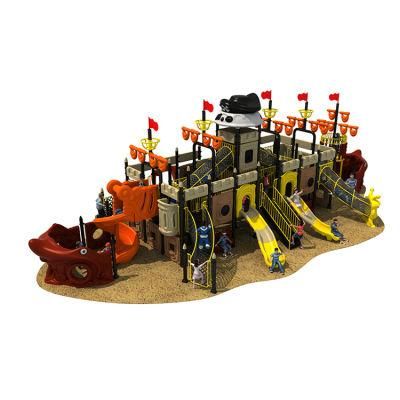 National Happy Children Plastic Slide Pirate Ship Outdoor Playground