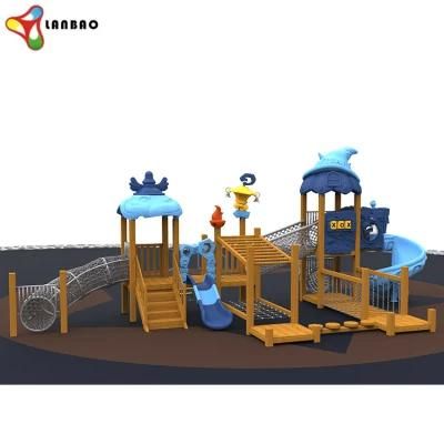 Customized Hot Sales Kindergaten Kids Wood Outdoor Playground Slide