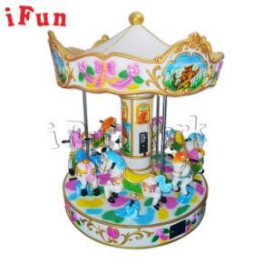 Ifun Park 6 Players Carousel Factory Direct Sale Amusement Park Kiddie Ride Coin Operated Carousel Merry Go Round for Kids Game Zone Fun City