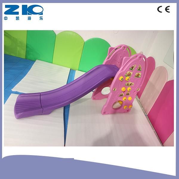 Outdoor Playground Plastic Slide with Swing and Basketry