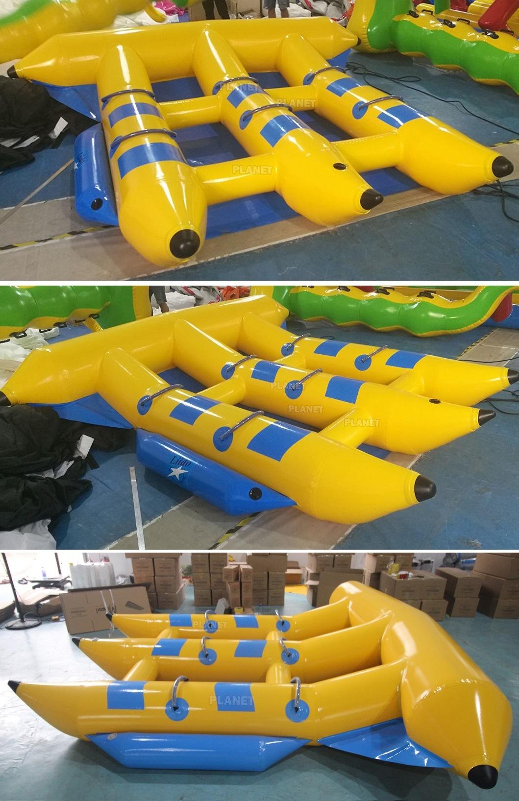 Custom PVC Water Sport Games Inflatable Banana Boat Towable