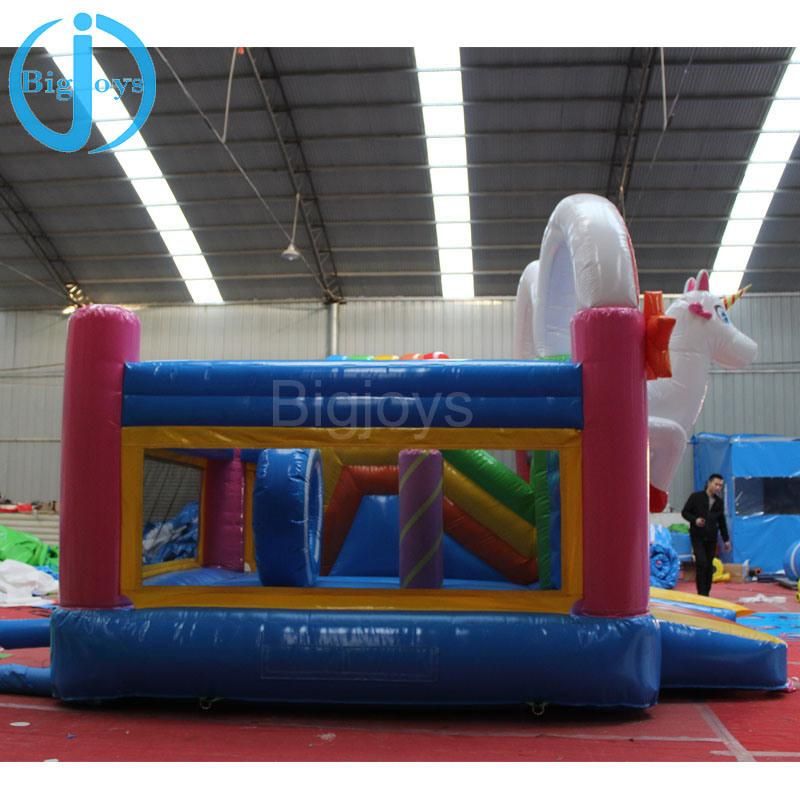 Sky High Inflatable Bouncy Castle with Slide N Obstacles Inside From China Inflatable Manufacturer