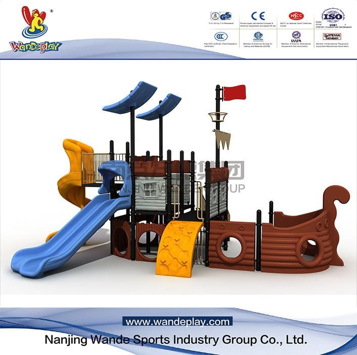 Kids Play Slide Commercial Pirate Ship Outdoor Playground Equipment
