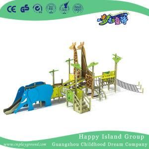 Cute Giraffe and Elephant Shaped PE Board Wooden Playground (HHK-8006)