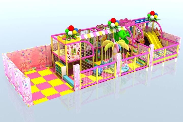 Children Indoor Playground Structure Park with Trampoline and Ball Pool