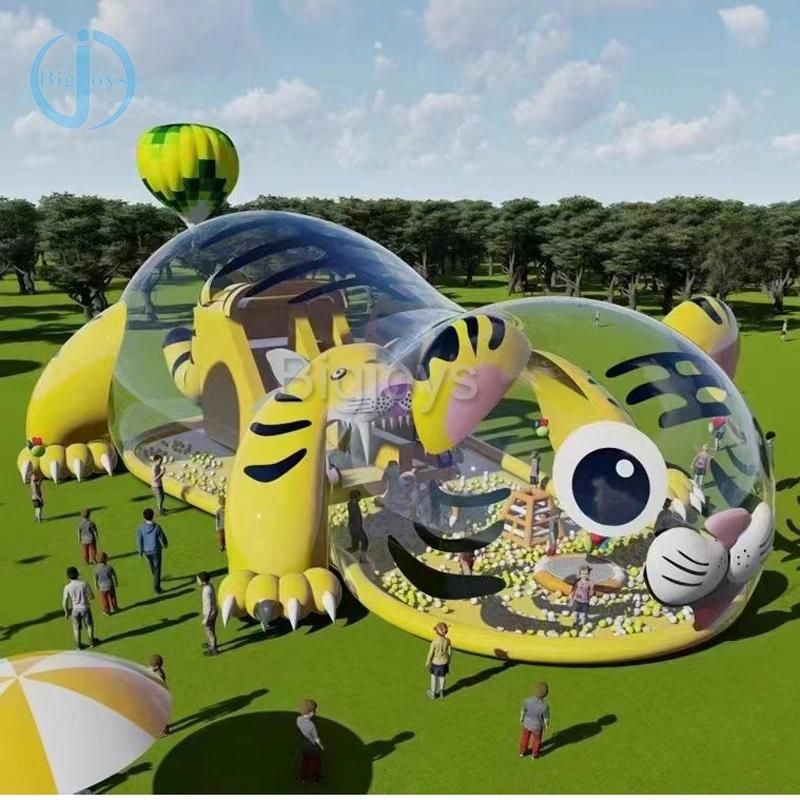 Inflatable Tiger Park with Slide and Ball Pool for Sale (BJ-SP123)