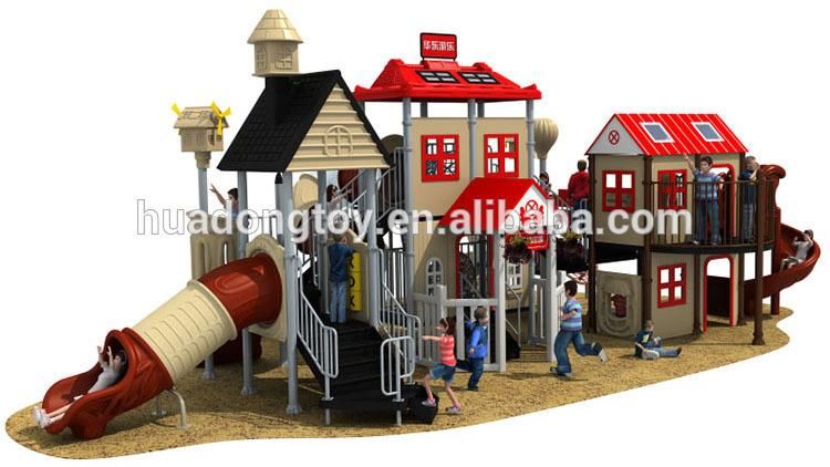 New Kids Theme Outdoor Playground Plastic Slides