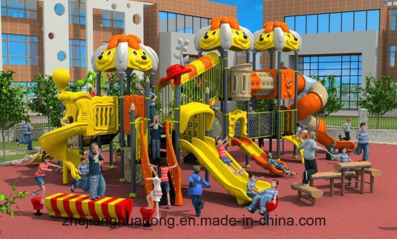 Muti-Functional Popular Plastic Outdoor Playground with Cartoon Characters