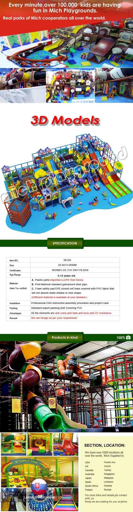 Children Soft Indoor Playground Equipment with Business Plan