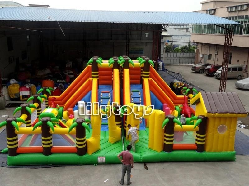 Inflatable Durable Slide Lilytoys Amazing Jungle Inflatable Playground Equipment