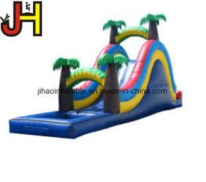 Tropical Forest Themed Inflatable Water Slide with Pool for Amusement