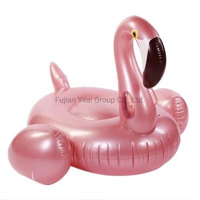 Flamingo Pool Float Swimming Inflatables Toys Pink Water Animal Island Float for Adults &amp; Kids