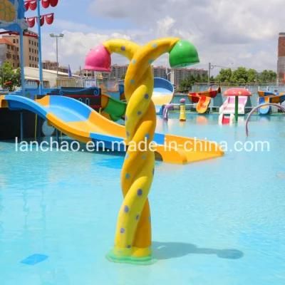 Water Park Spray Fiberglass Double Flower Equipment