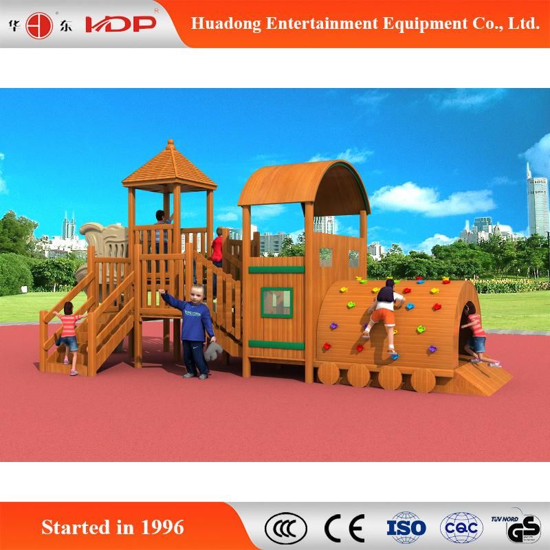 Funny Style Wooden Climbing Slide Amusement Equipment (HD-MZ038)