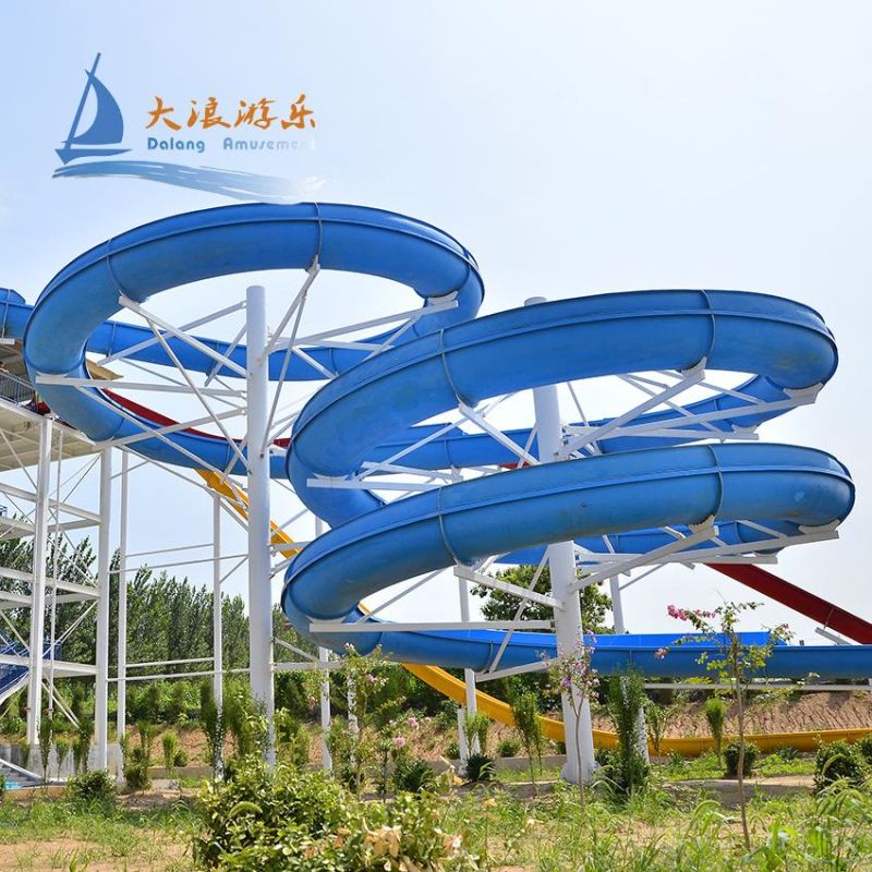 Large Water Slide Garden Water Slide Large Fiber Reinforced Plastic Water Slide for Sale