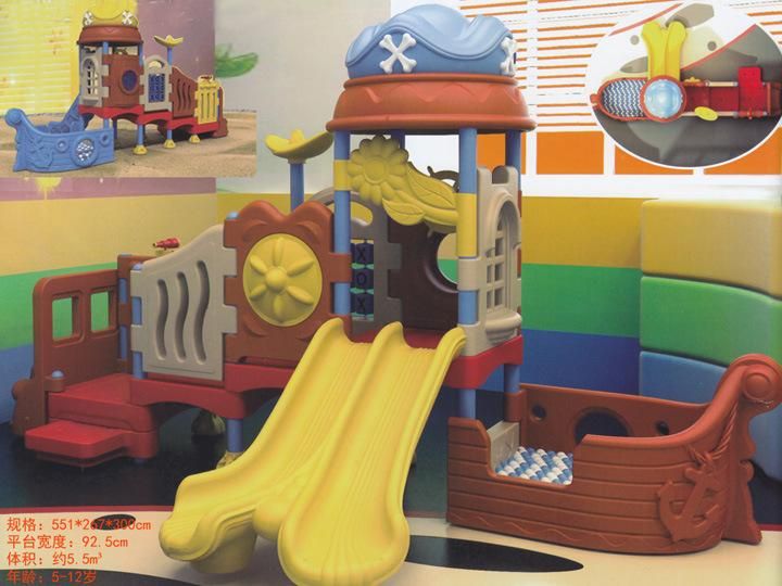 Pirate Boat Design Children Indoor Plastic Playground Equipment for Children