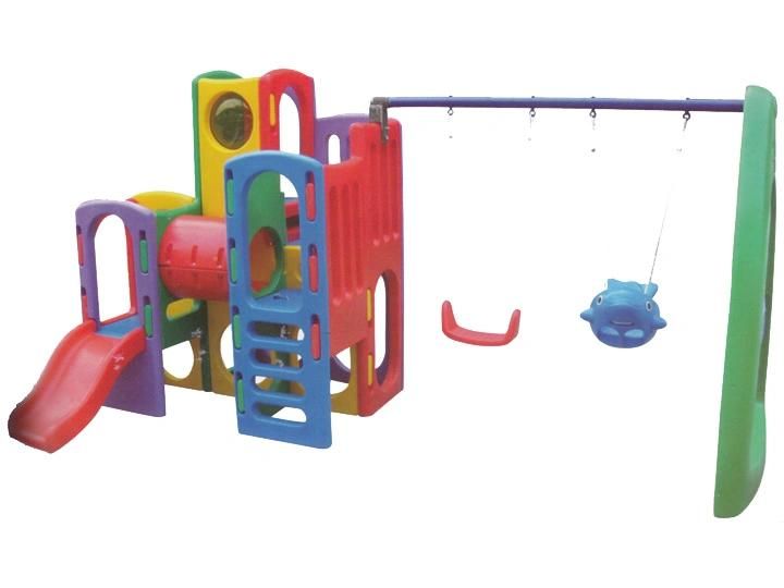 Outdoor Plastic Playhouse with Swing