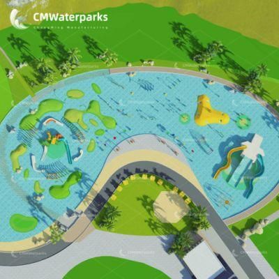 Fiberglass Splash Pad Equipment Water Park Water Theme Slides