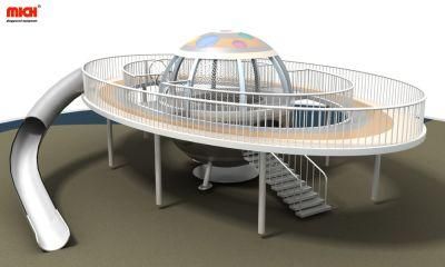 Mich Space Themed Round Shape Children Modern Outdoor Play Structure
