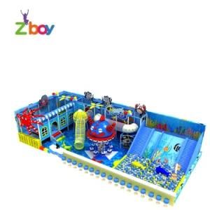Factory Supply Beautiful PVC Pipe Indoor Playground Equipment with Large Trampoline