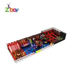 Wholesale Children Commercial PVC Pipe Indoor Playground Equipment Prices with Big Trampoline