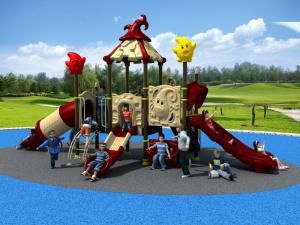 Plastic Material and Outdoor Playground Type Kids Play Equipment Slides (HD16-068B)