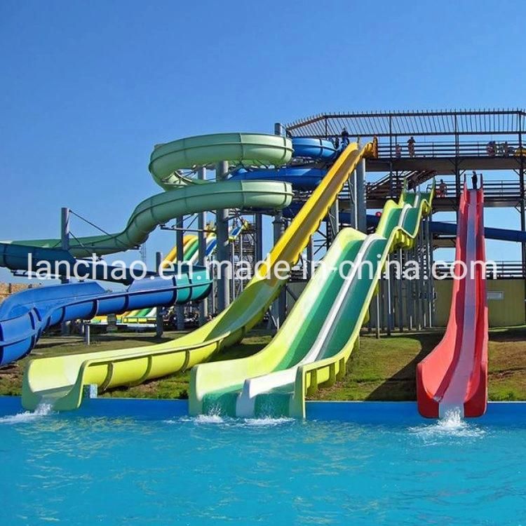 Swimming Pool Speed Slide Fiberglass Water Park Equipment