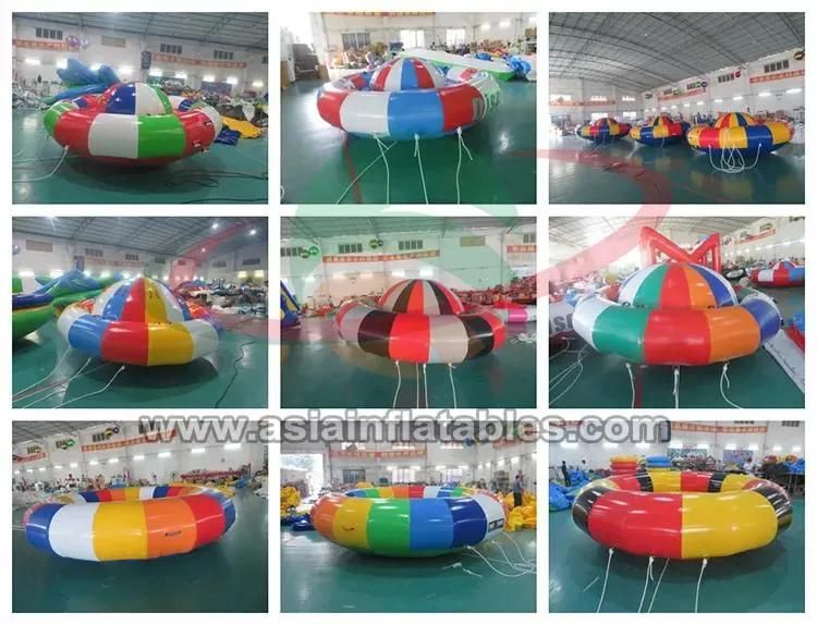 10 Persons Inflatable Flying Disco Boat, Inflatable Water Towable Tube Aqua Games