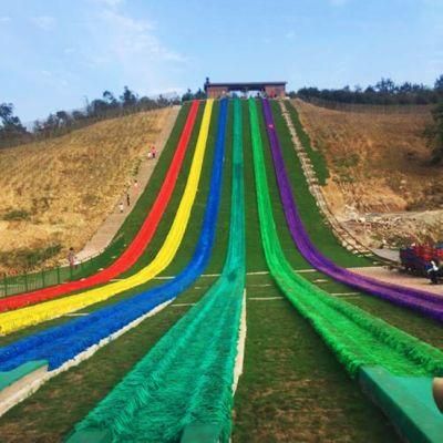 Popular Park Outdoor Grass Rainbow Slide Farm Kids Playground Equipment