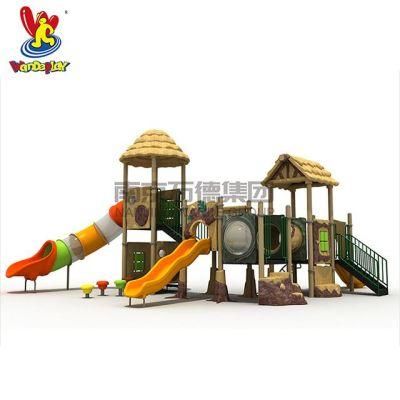 Children Playhouse Equipment Outdoor Playground with Slide Treehouse