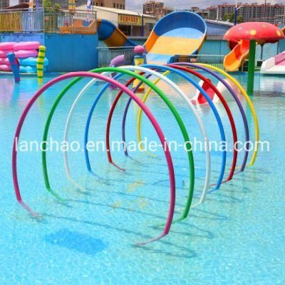 Colorful Water Ring Rainbow Fiberglass Aqua Park Equipment