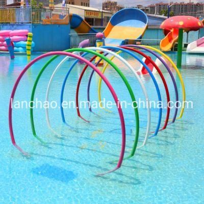 Colorful Water Ring Rainbow Fiberglass Aqua Park Equipment