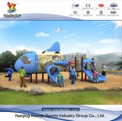 TUV Standard Amusement Park Playsets Kindergarten Kids Toy Children Water Park Slide Games Rocket Aircraft Outdoor Slide Playground Equipment