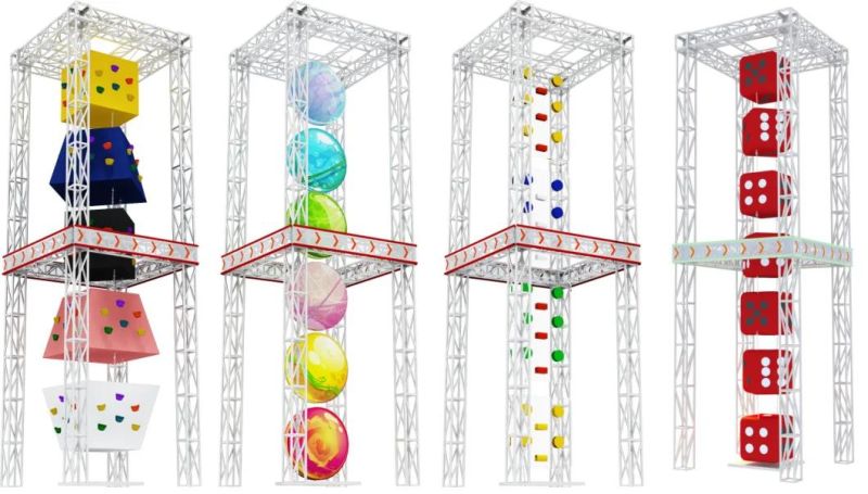 Mich Spectacular Independence Climbing Wall with Aluminum Alloy Frame Support