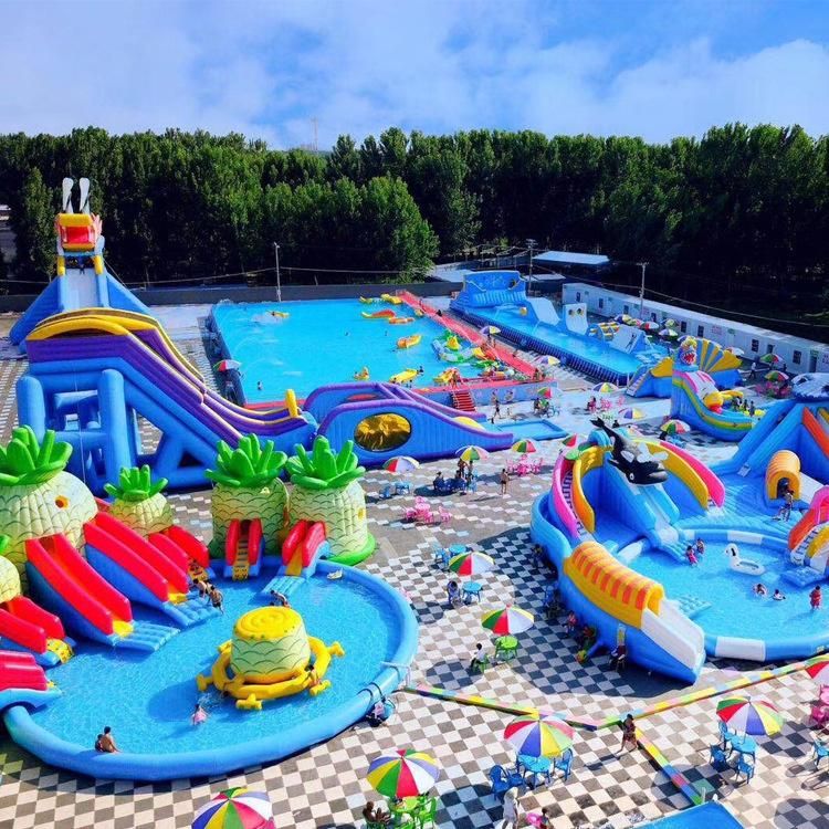 Safe and High Quality Large Inflatable Water Park for Kids and Adults