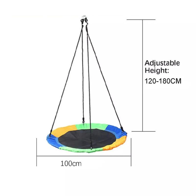 Foldable Saucer Round Mat Platform Tree Swing for Children