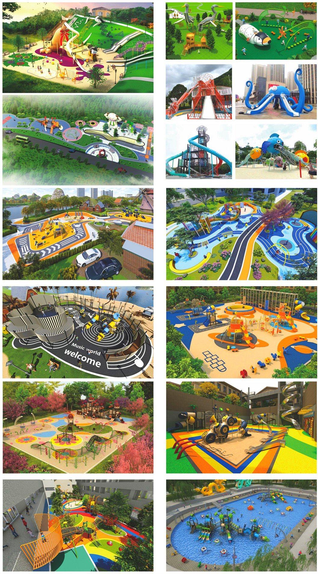 Customized Park Playground Equipment Outdoor Amusement Park Stainless Steel Slides