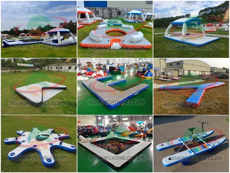 Commercial Grade Floating Water Slide / Dock Inflatable Water Slide for Yacht